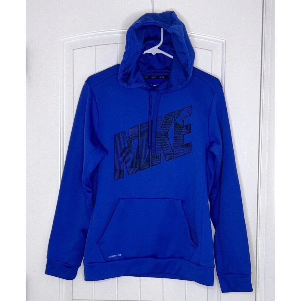 Nike Therma-Fit Graphic Hoodie Men's Size S Blue